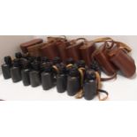 Carl Zeiss, Jena: six cased pairs of Jenoptem 8x30W binoculars, together with two pairs of