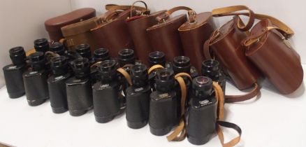 Carl Zeiss, Jena: six cased pairs of Jenoptem 8x30W binoculars, together with two pairs of