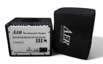 AER Compact 60/2 twin channel acoustic amplifier, with original AER cover (af) This lot is from