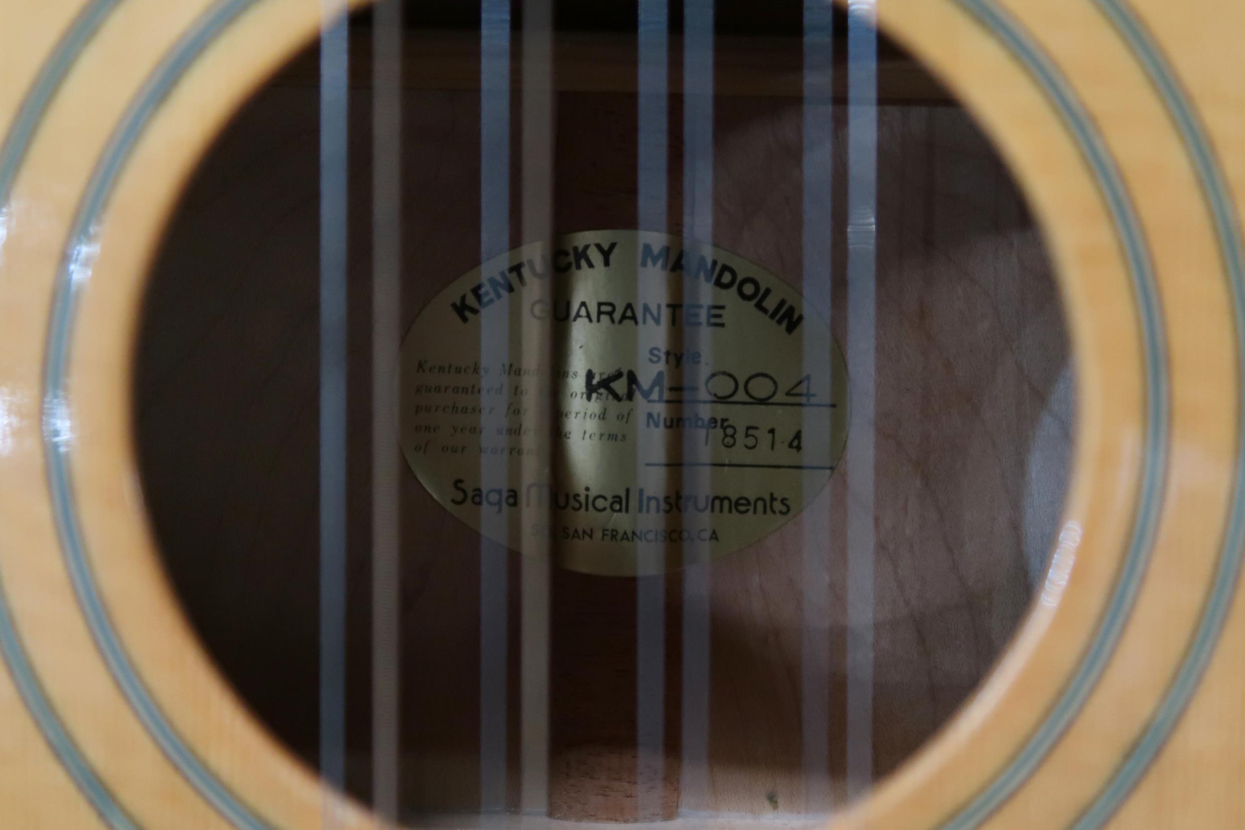 A Kentucky bouzouki mandolin 24 frets model KM-004 serial number 18514 bearing label to the interior - Image 6 of 16