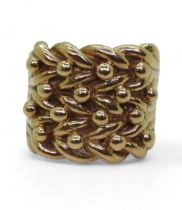 A large example of a knot ring, gents size 31/2, weight 36.8gms Condition Report:Available upon