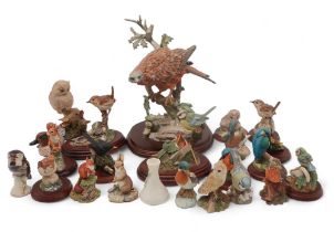 A collection of animal and bird figures by Border Fine Arts, Country Artists, Beswick, Royal