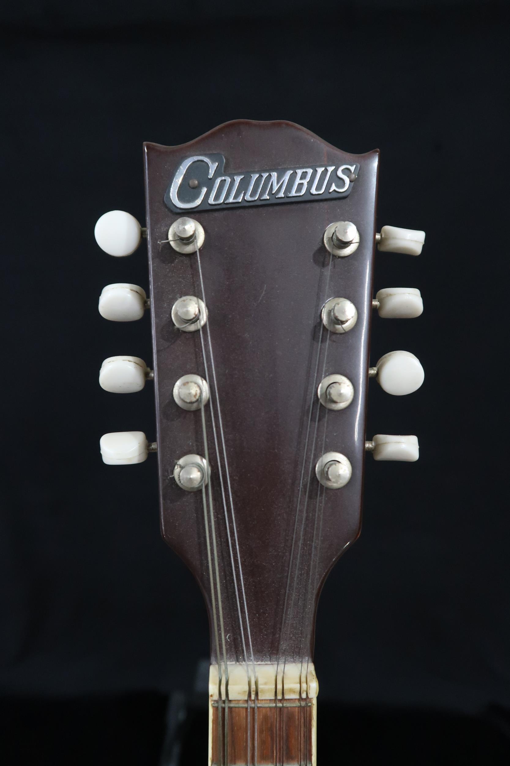 COLUMBUS a vintage 1960's Columbus electro acoustic archtop mandolin 20 frets. This Instrument is - Image 3 of 7