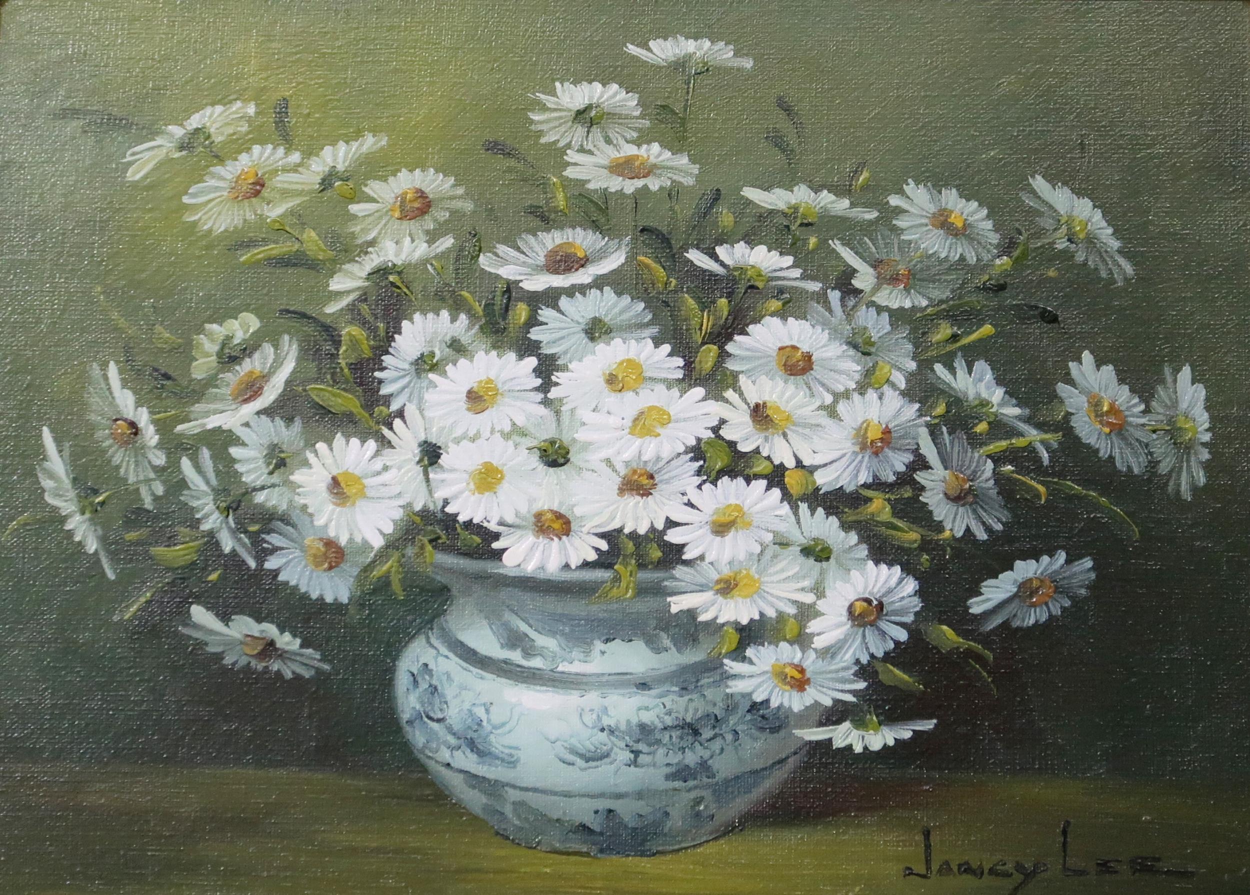 NANCY LEE (AMERICAN 20th CENTURY)  DAISIES  Oil on canvas, signed lower right, 29 x 39cm   Condition