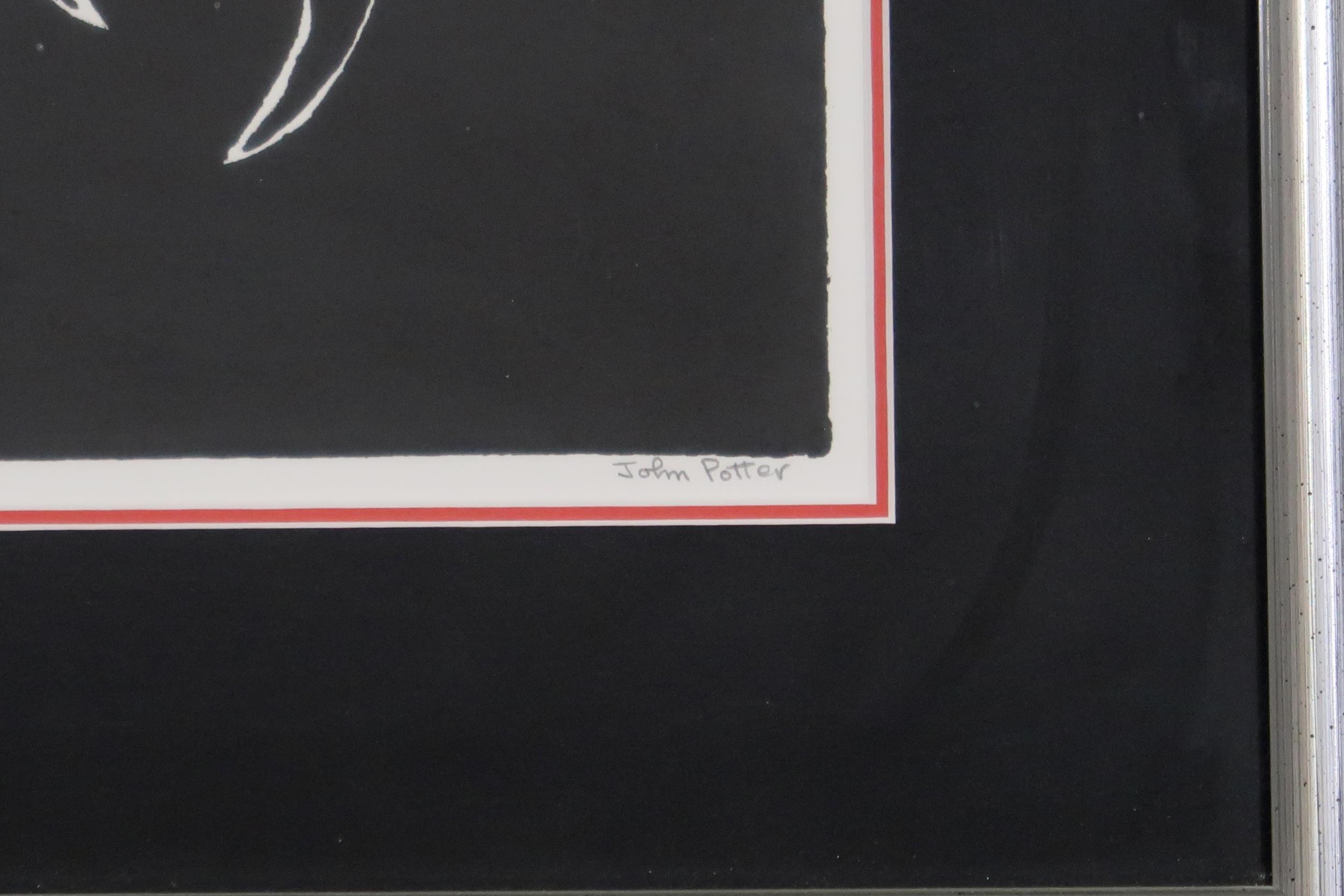 JOHN POTTER (CONTEMPORARY SCHOOL)  COCKEREL  Woodcut, signed lower right, numbered 15/100, 24 x 31cm - Image 3 of 3