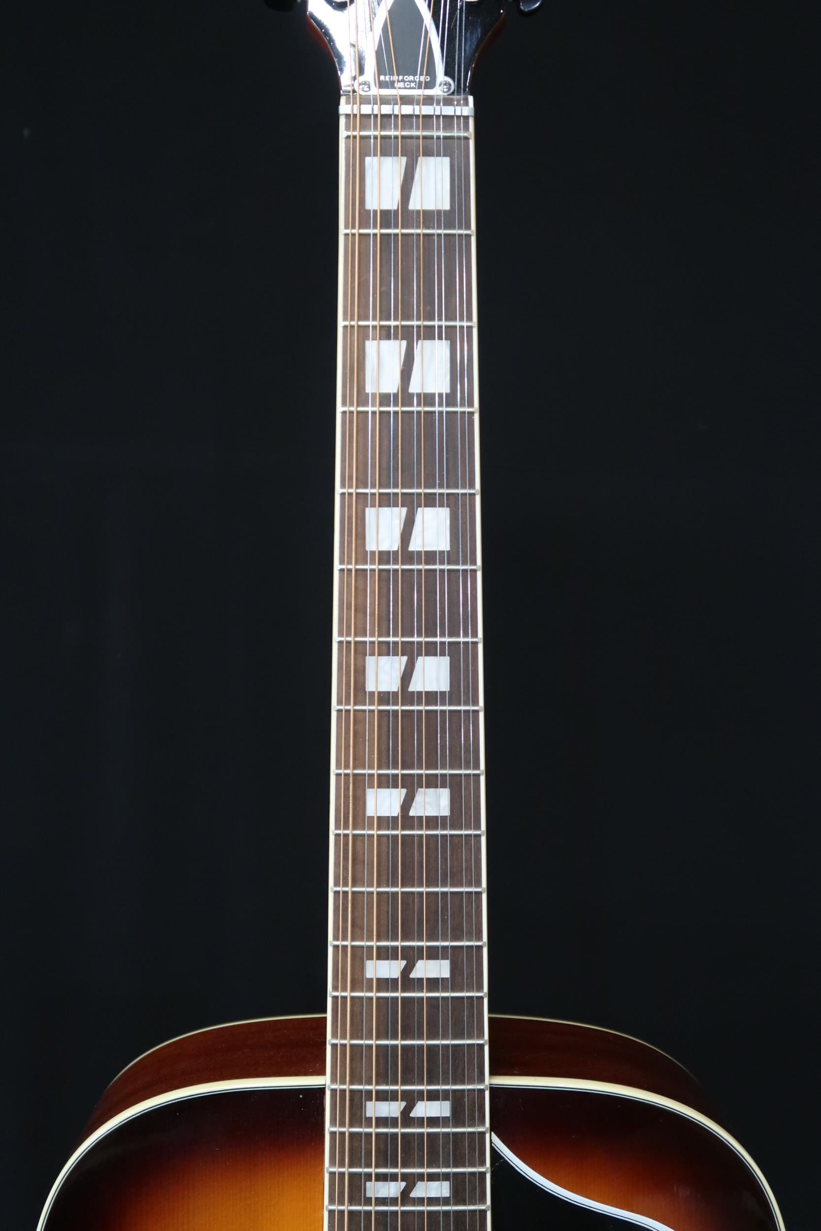 A Echo Ranger 12 string acoustic guitar model XII VR in sunburst, 20 frets serial number Y17081272 - Image 4 of 22