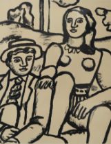 AFTER FERNAND LEGER (FRENCH 1881-1955)  SEATED FIGURES  Lithograph, bearing studio stamp, numbered