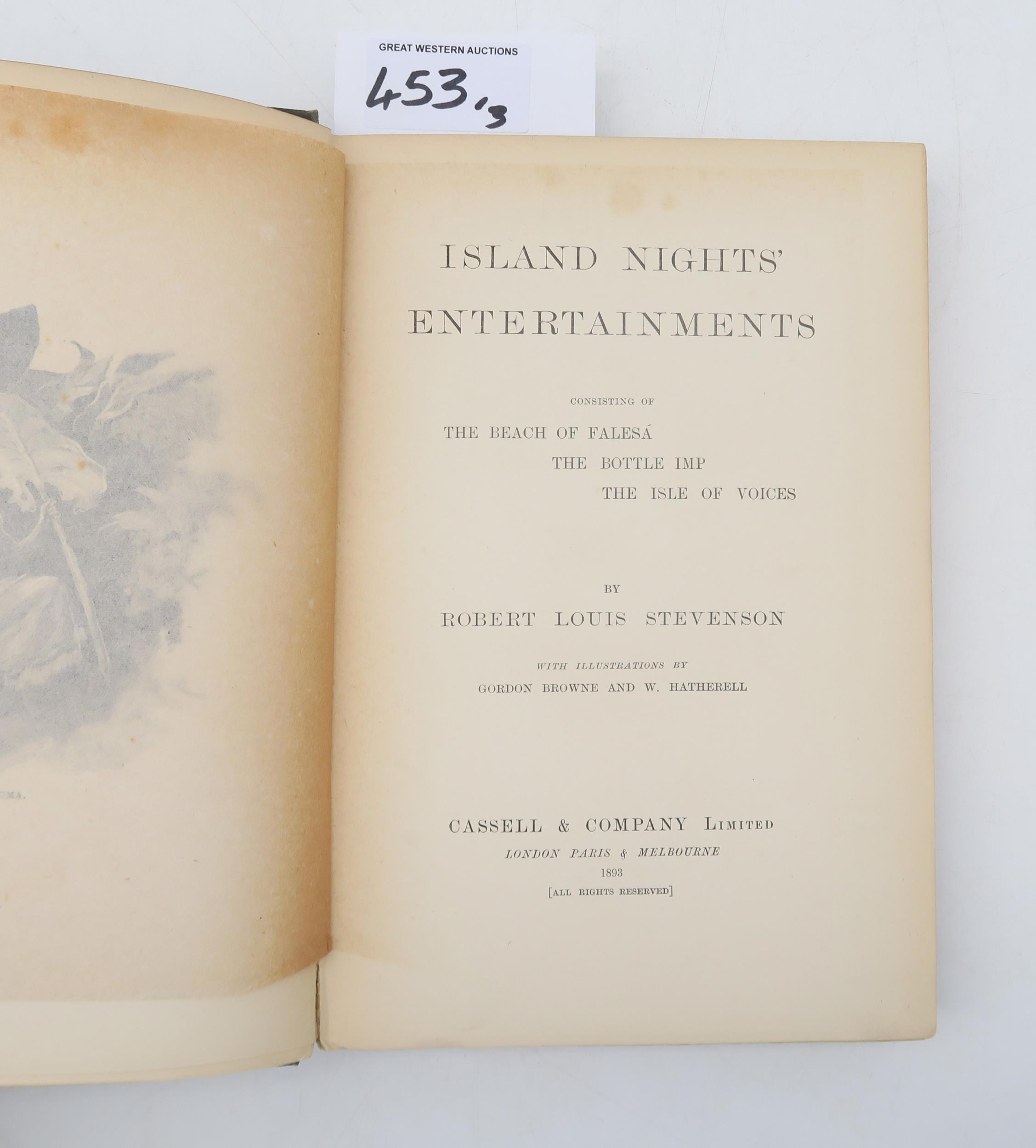 Stevenson, Robert Louis Treasure Island Cassell & Company, London, 1884, second edition Island - Image 6 of 6