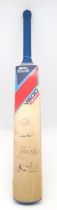 A Slazenger V500 Elite willow cricket bat, bearing four players' signatures Condition Report: