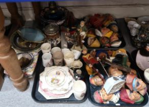 Assorted ceramics including a chintz bowl, Bossons heads and other items Condition Report:No