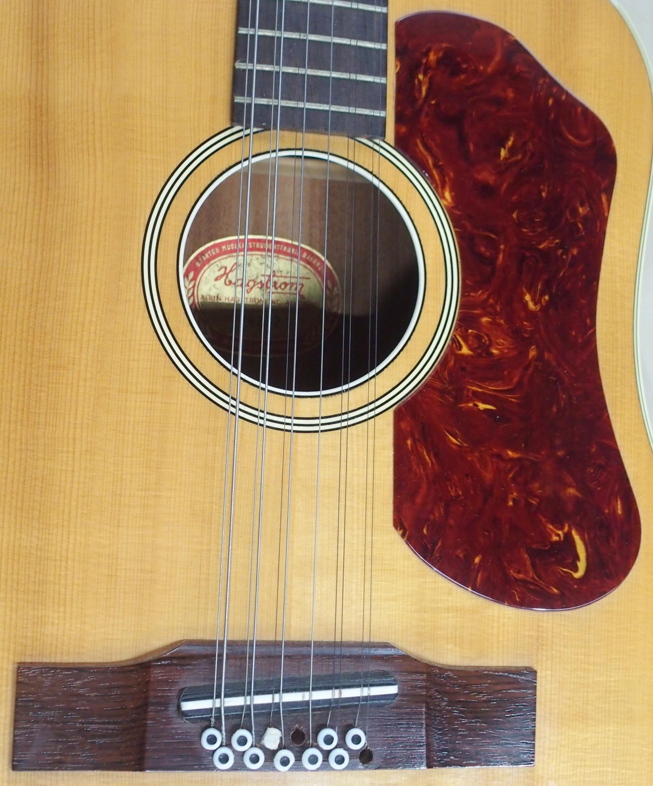 HAGSTROM a vintage 1960's twelve string acoustic guitar by Hagstrom Sweden serial number 76232, 18 - Image 3 of 7