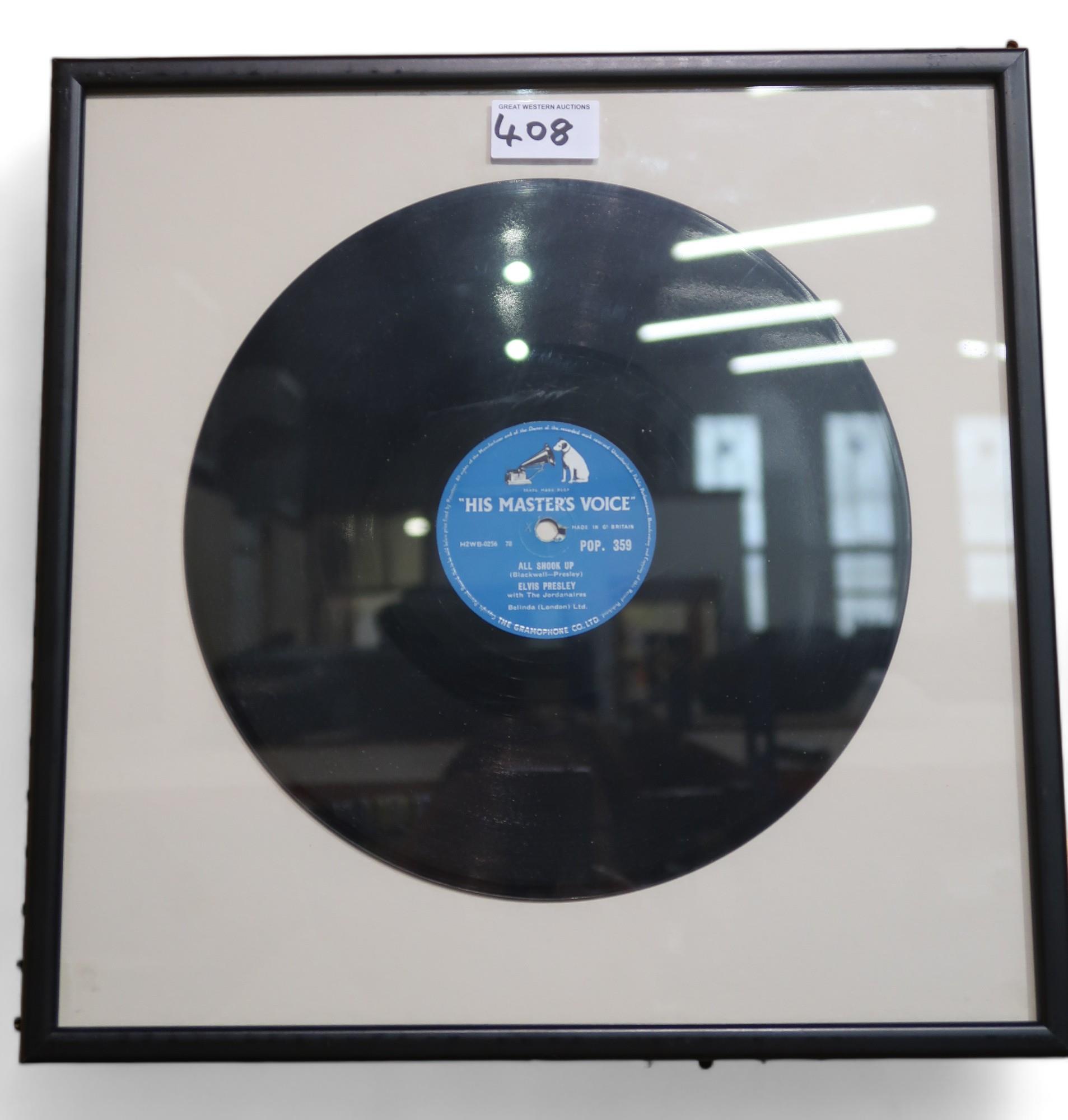 A lot of five professionally framed 78 R.P.M records with Elvis - All Shook UP, Buddy Holly - - Image 4 of 6