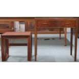 A mid 20th century G Plan nest of three tables, 48cm high x 54cm wide x 43cm deep and an early