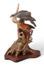 A large Wilktrack Limited Edition figure of a Goshawk with Pheasant prey, designed by Alan Hayman,