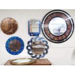 A lot of six assorted 20th century wall mirrors (6) Condition Report:Available upon request