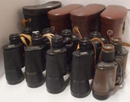 Carl Zeiss, Jena: four cased pairs of Jenoptem 10x50W binoculars, together with a pair of Delactis