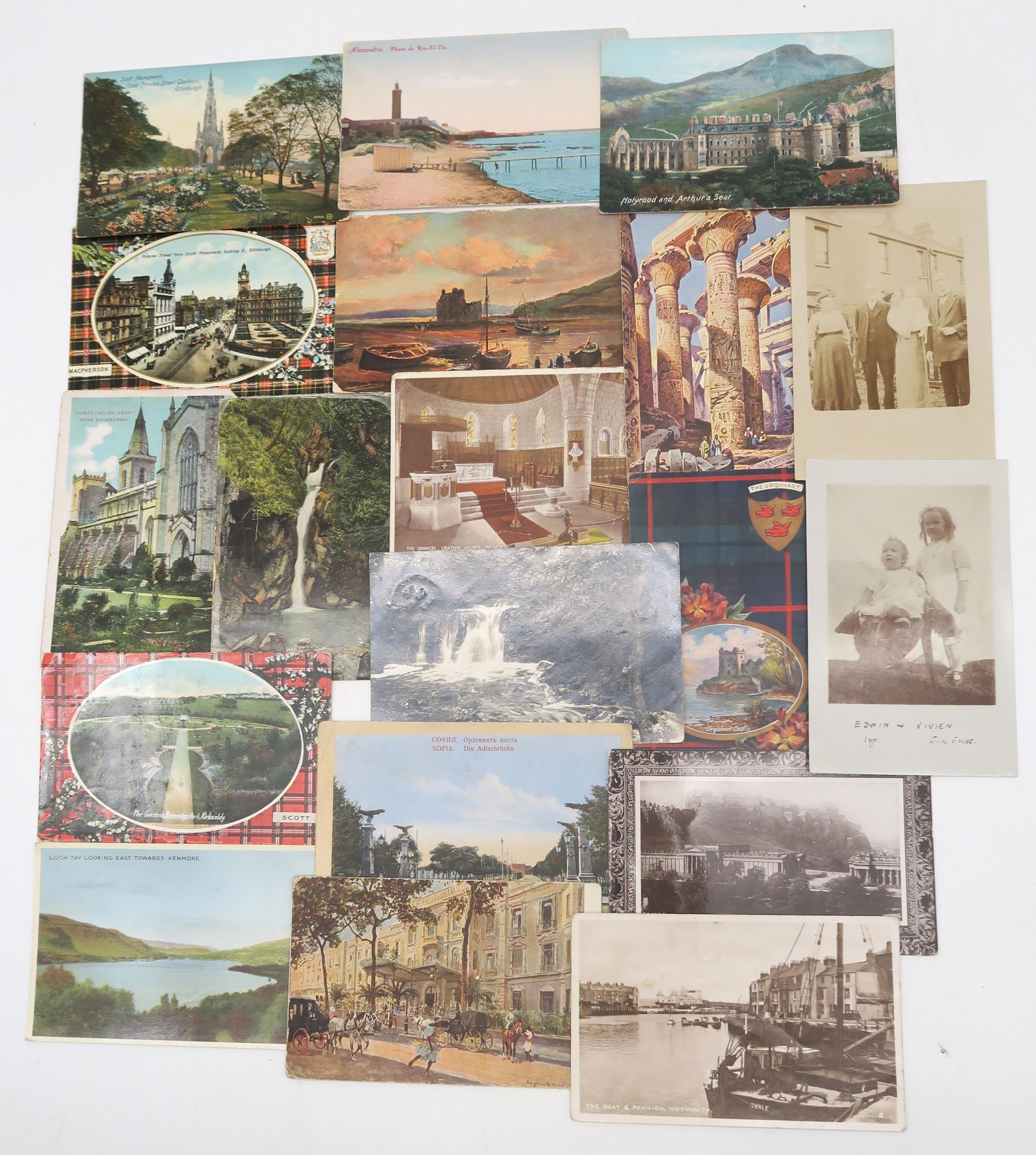 A collection of early to mid-20th century tourist postcards, to include Scottish views, alongside - Image 2 of 3