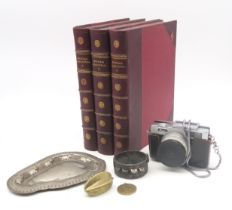 Three half-leatherbound volumes of Britain Beautiful, a WW1 Victory Medal awarded to 66070 Spr. J.