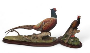 Two Border Fine Arts models of pheasants including Limited Edition Autumn Glory, no 155/950 by