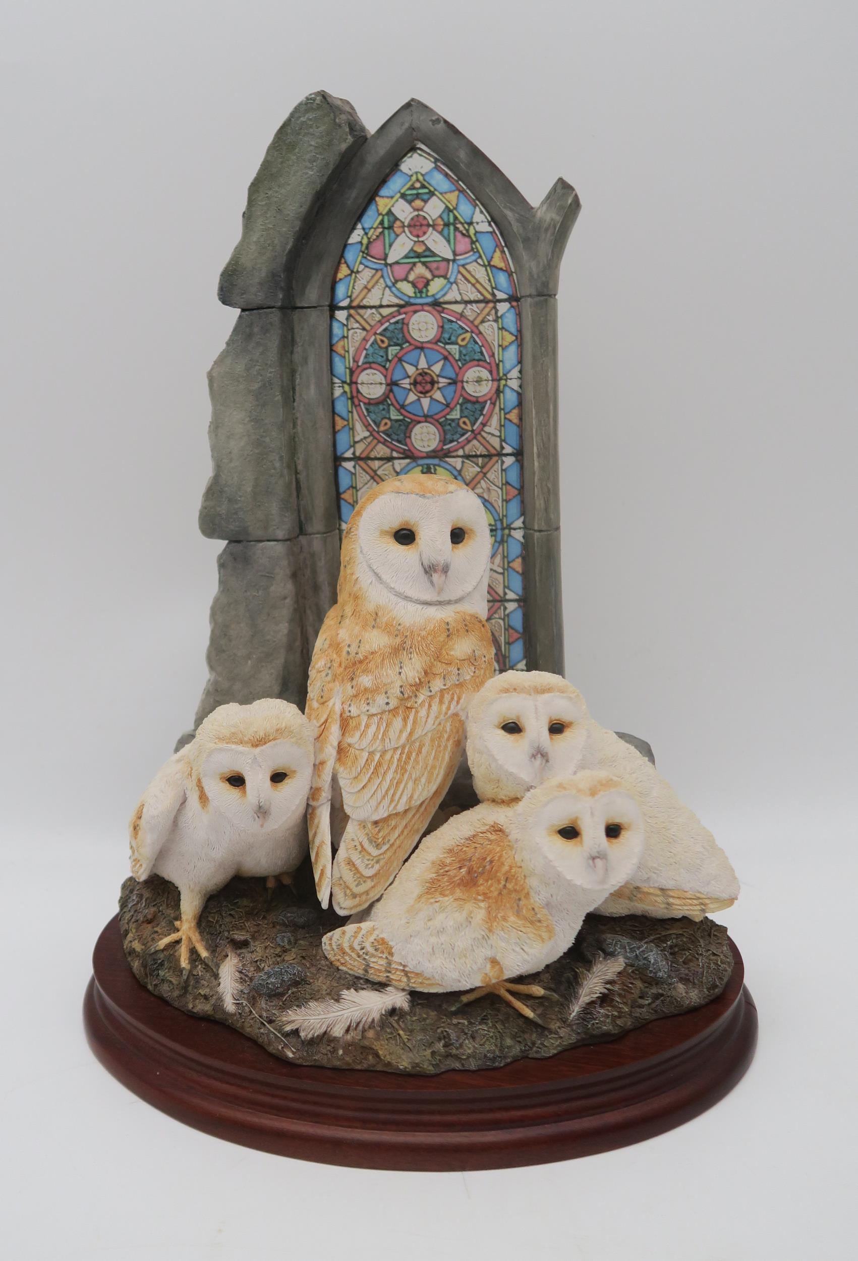 Border Fine Arts owl groups including Evening Reflections, model no. B1186, with certificate, Silent - Image 2 of 4