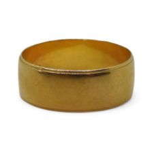 A 21k gold wedding ring, size T, weight 5.6gms Condition Report:Available upon request
