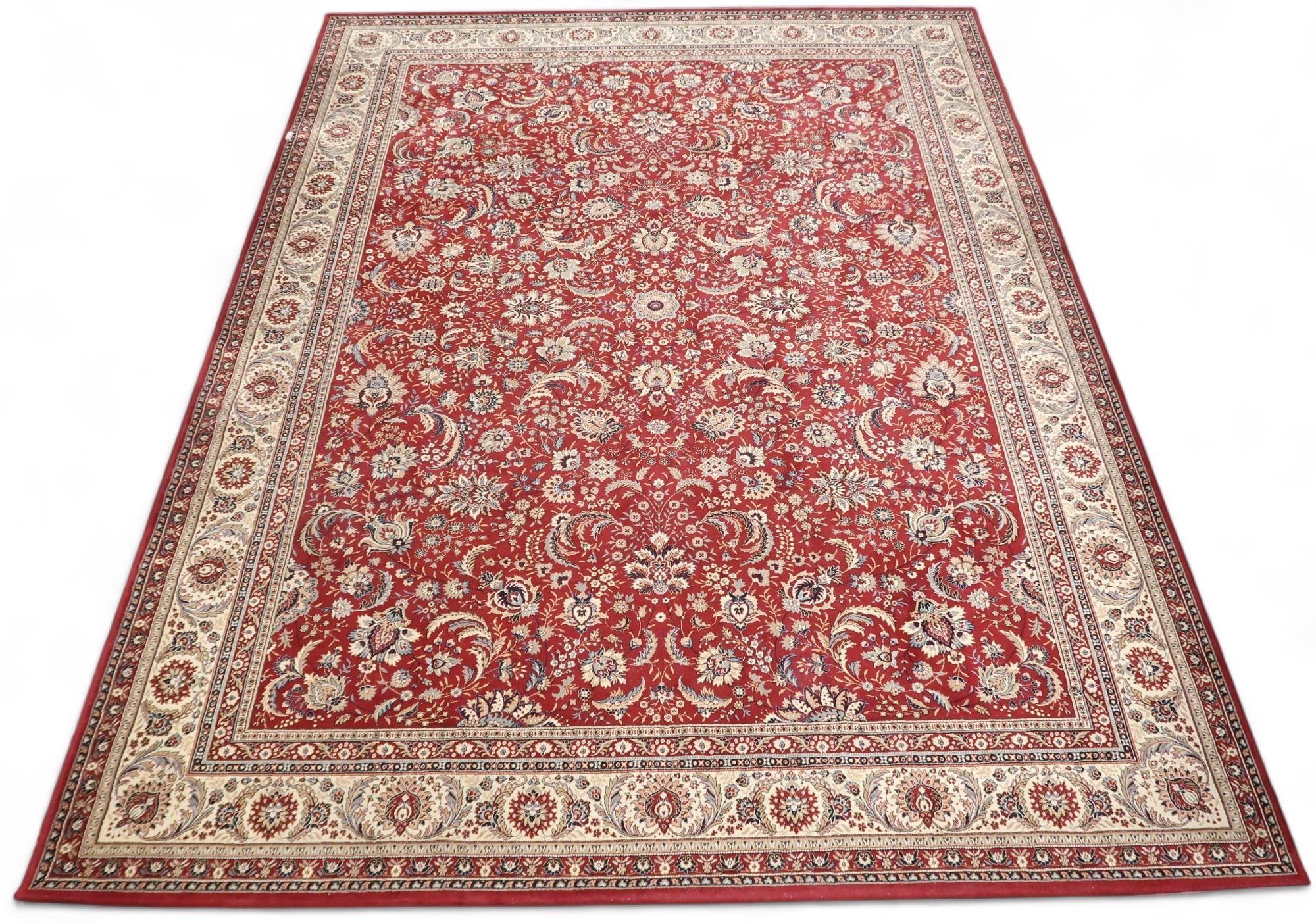 A contemporary Kasbahs by Lano red ground Zeigler style rug with floral/foliate patterned ground