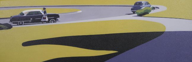 JESSICA BRILLI (AMERICAN b.1977)  ROAD TO NOWHERE   Print multiple on canvas, 31 x 92cm This lot