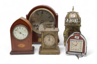 A collection of clocks including a lantern example Condition Report:Available upon request