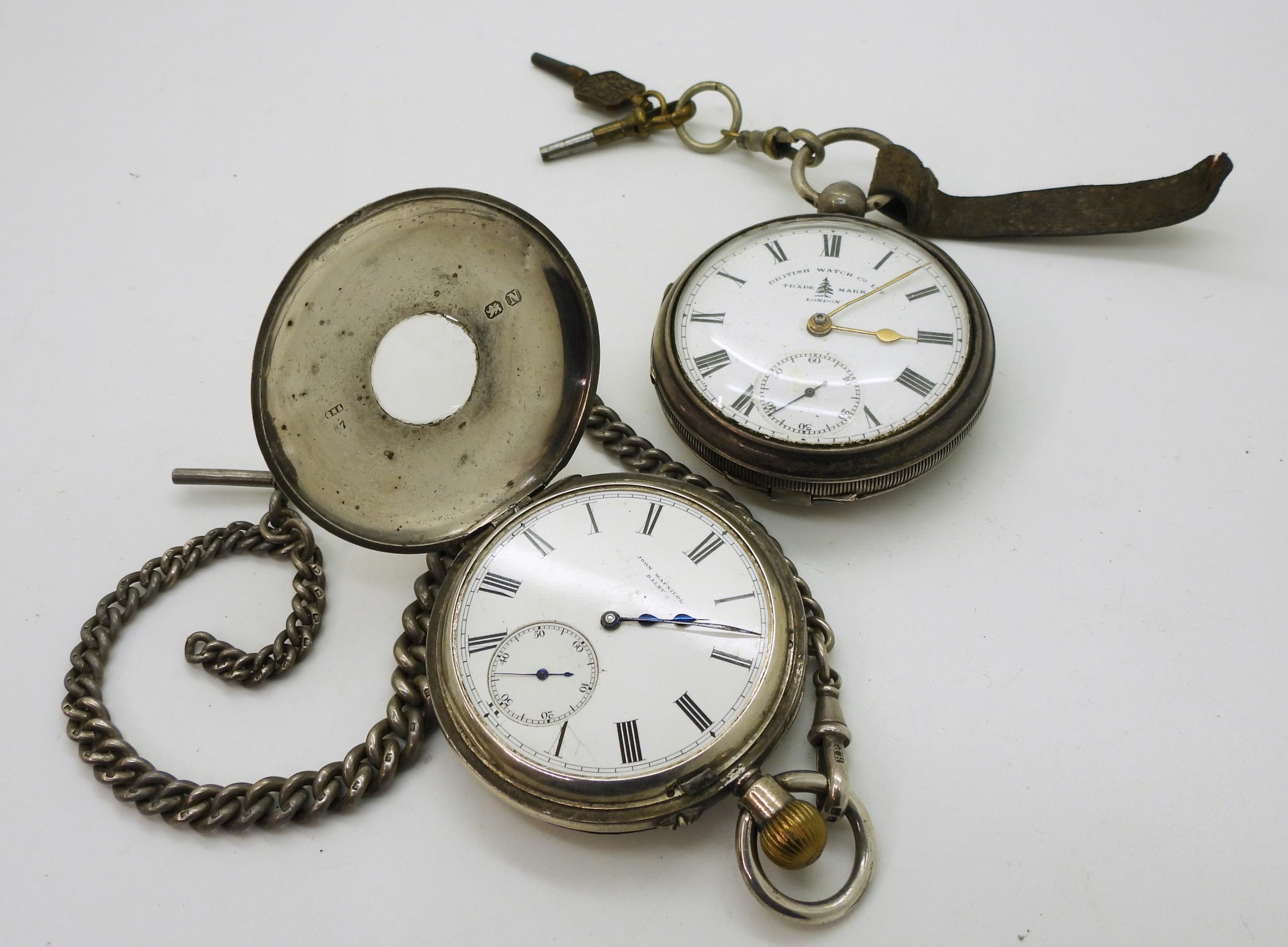 A silver British Watch Co Ltd pocket watch, hallmarked Birmingham 1919, together with a silver - Image 2 of 5