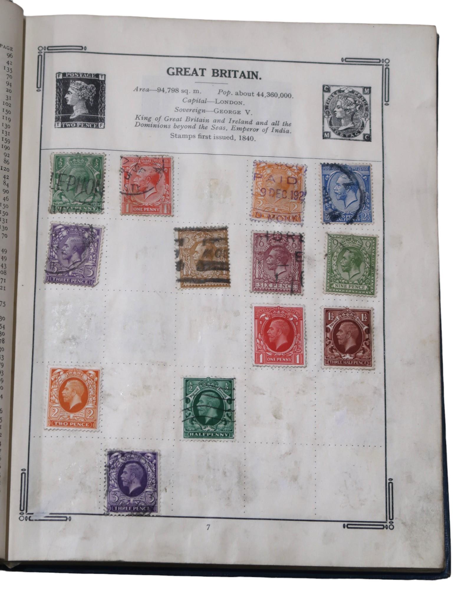 Stanley Gibbons The Improved Stamp Album to include Great Britain 1/d red, 1/d lilac, Victoria 1/ - Image 20 of 20