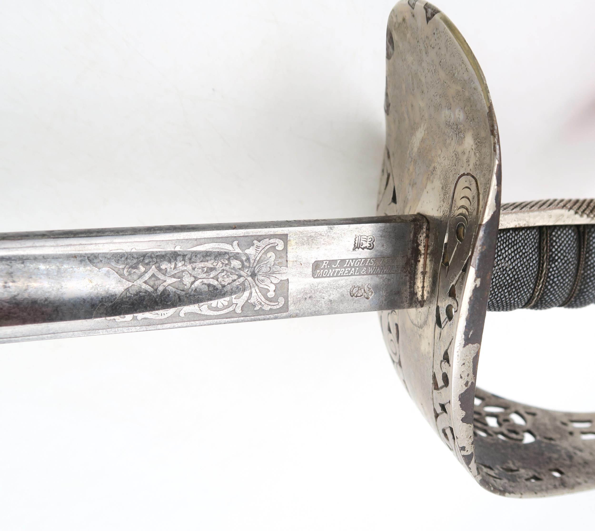A 20th century ceremonial Scottish basket-hilted broadsword by Hopkinson of Sheffield, the etched - Image 4 of 8