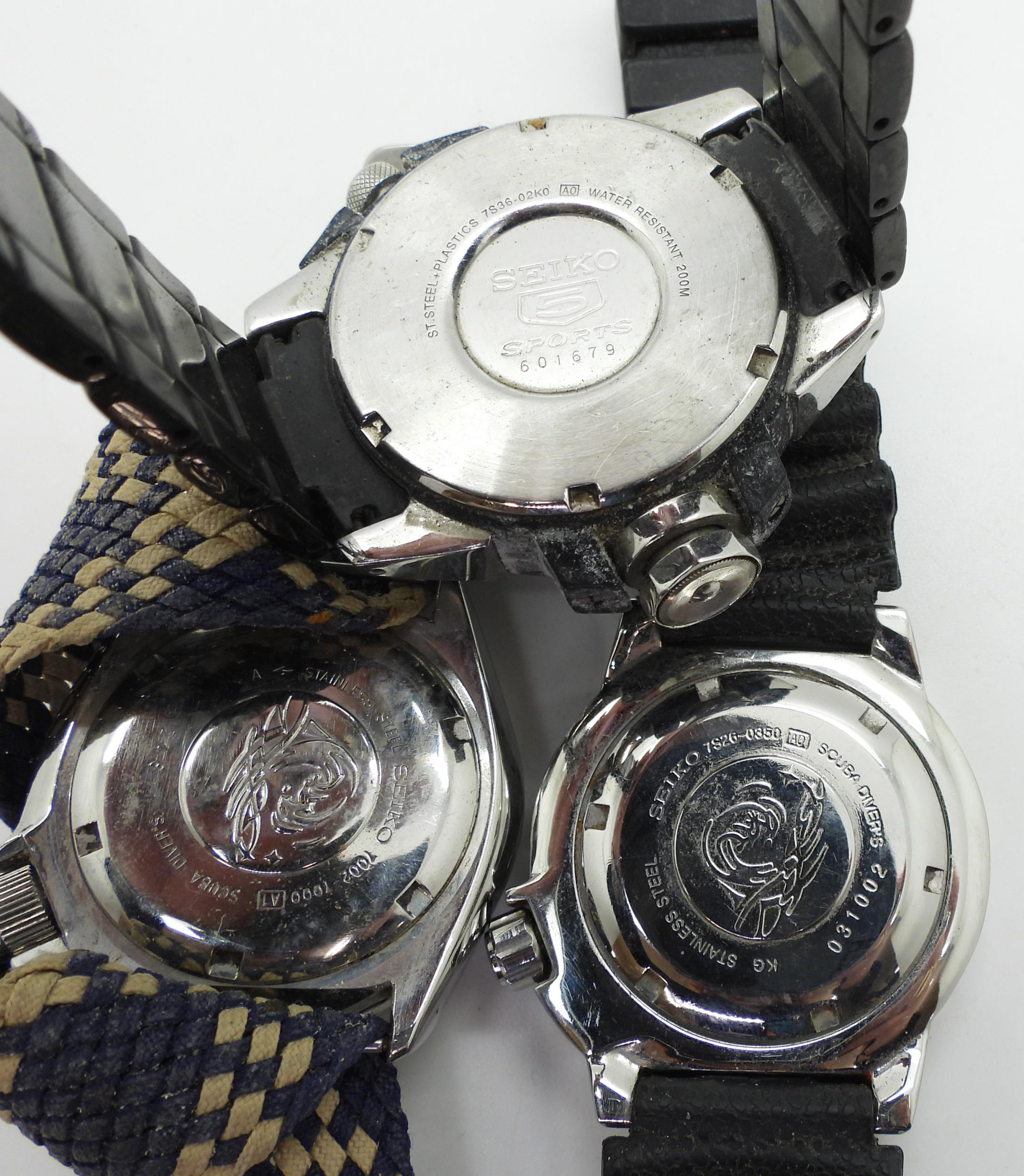 Three Seiko automatic watches Condition Report:No condition report available. - Image 2 of 2