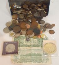 A lot comprising various GB and worldwide coins etc Condition Report:Available upon request