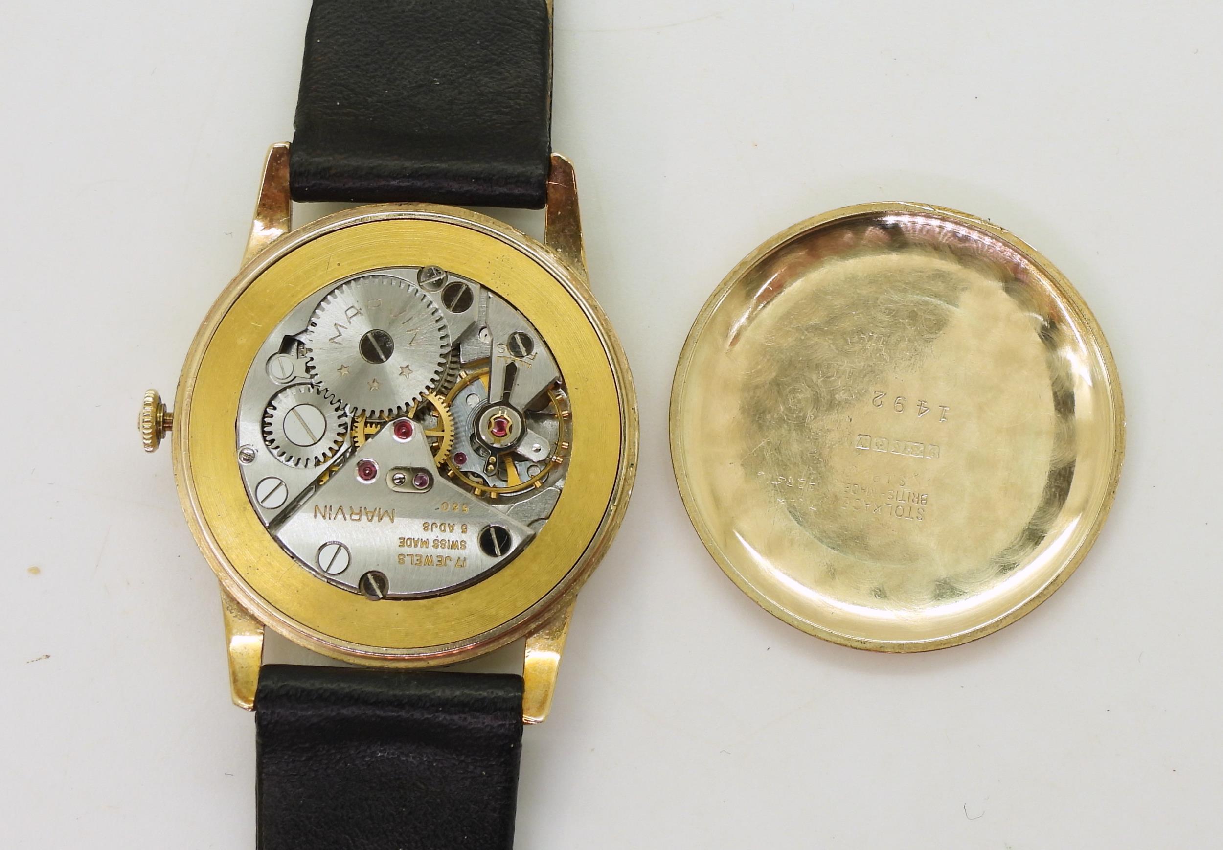 Three 9ct gold cased gents watches to include J. W Benson (Cyma movement) hallmarked Birmingham - Bild 5 aus 6