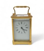 A brass cased carriage clock Condition Report:Available upon request