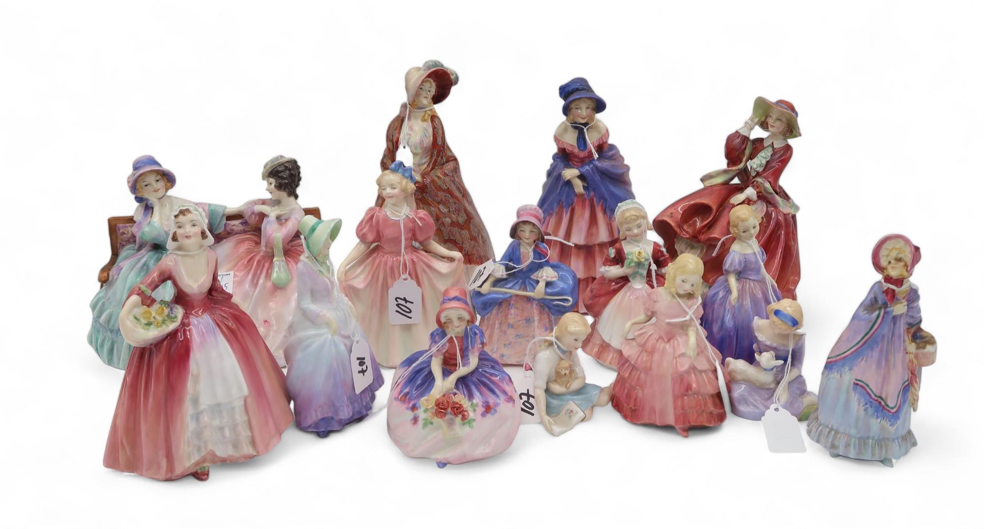A collection of Royal Doulton ladies and girls Condition Report:Available upon request