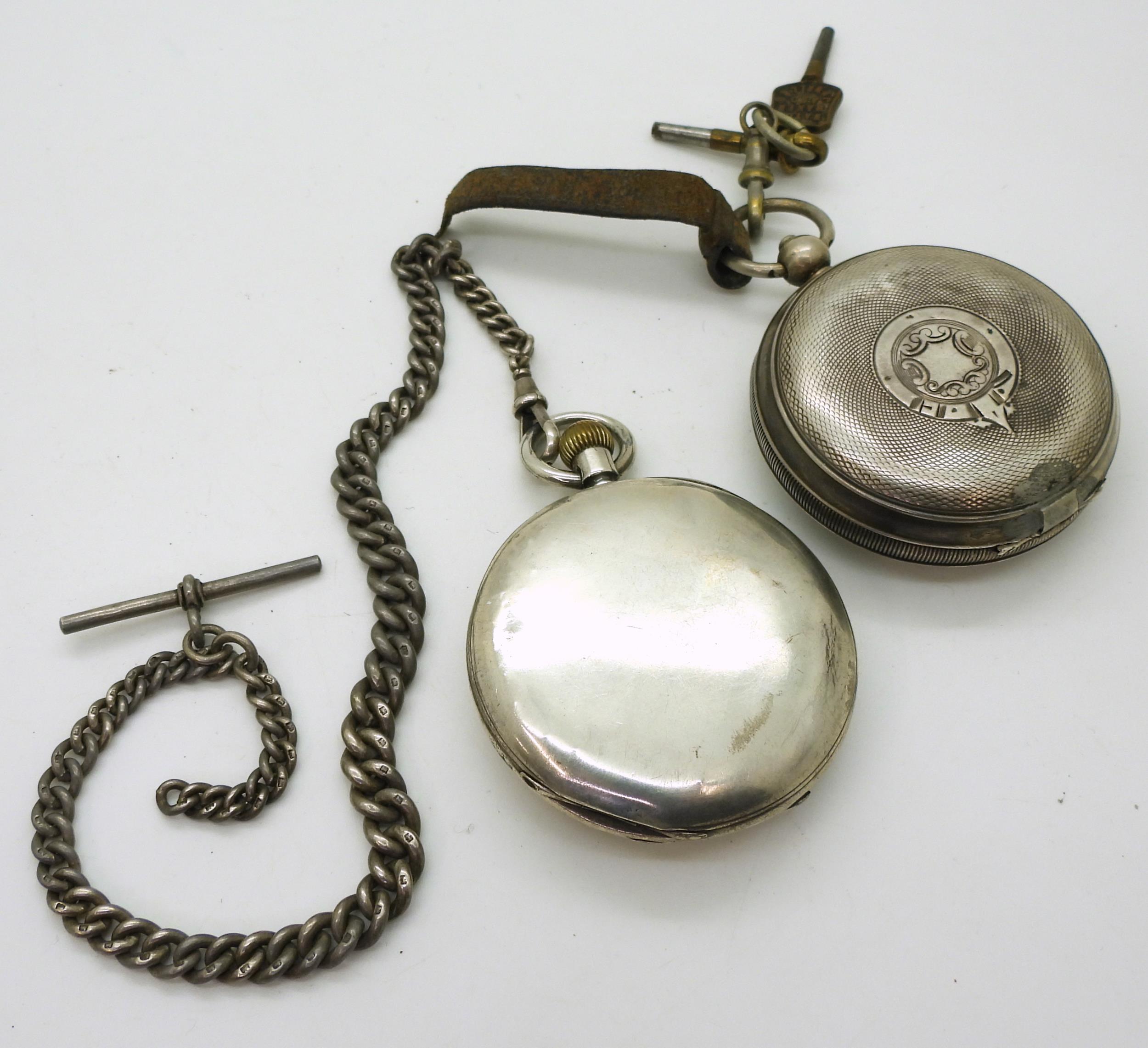 A silver British Watch Co Ltd pocket watch, hallmarked Birmingham 1919, together with a silver - Image 3 of 5