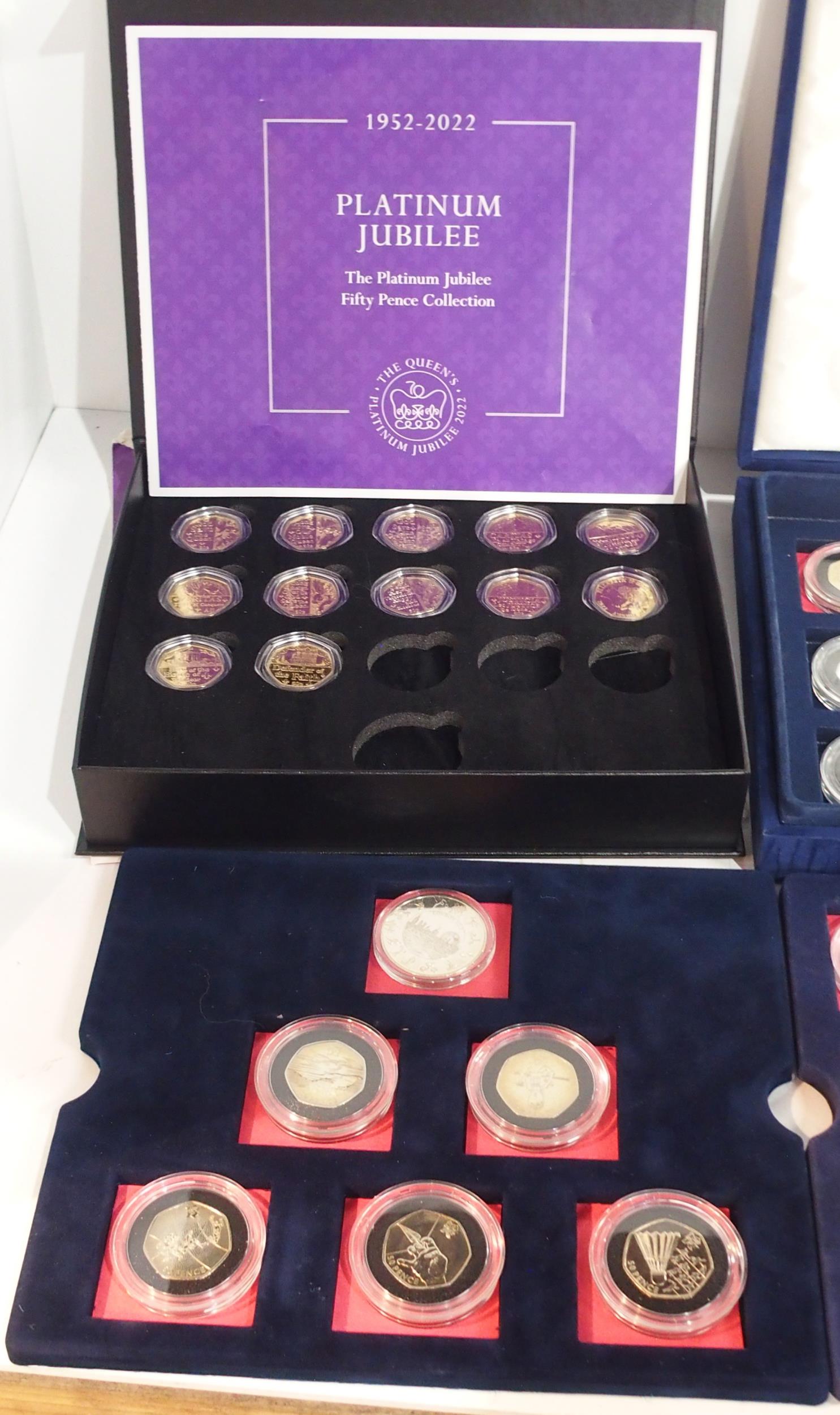 Elizabeth II (1952-2022) a cased set of 50 pence coins commemorating the London Olympics 2011 (30 - Image 2 of 3