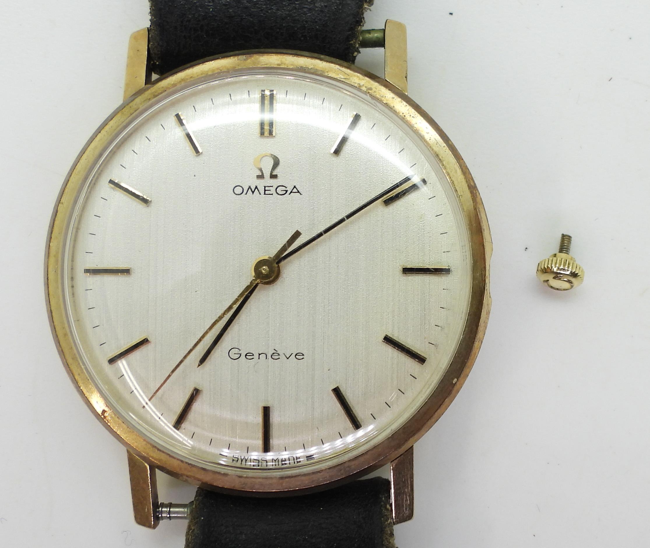A 9ct gold Omega Geneve (af) a 9ct Geneve Quartz, weight together with straps and mechanisms, 55. - Image 6 of 7