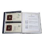 Two albums of 22ct gold Golden Replicas of British Stamps in 80 covers Condition Report:Available