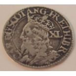 Scotland Charles I (1625-1649) 40 Pence Obverse Left facing bust of Charles I, mark of value to