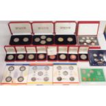 A lot comprising Royal Mint Falkland Islands Liberation Proof Set 1982 with examples from 1974 and