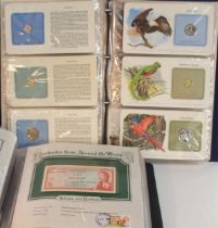 Banknotes From Around The World from The Postal Commemorative Society together with Bird Coins Of