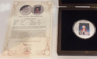 Elizabeth II The Dame Vera Lynn Portrait Coin 5 oz silver proof Gibraltar 2020 cased with COA