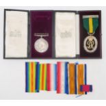 A George V Territorial Decoration by Garrard and Co. and WW1 Defence Medal awarded to Capt. G.H.H.