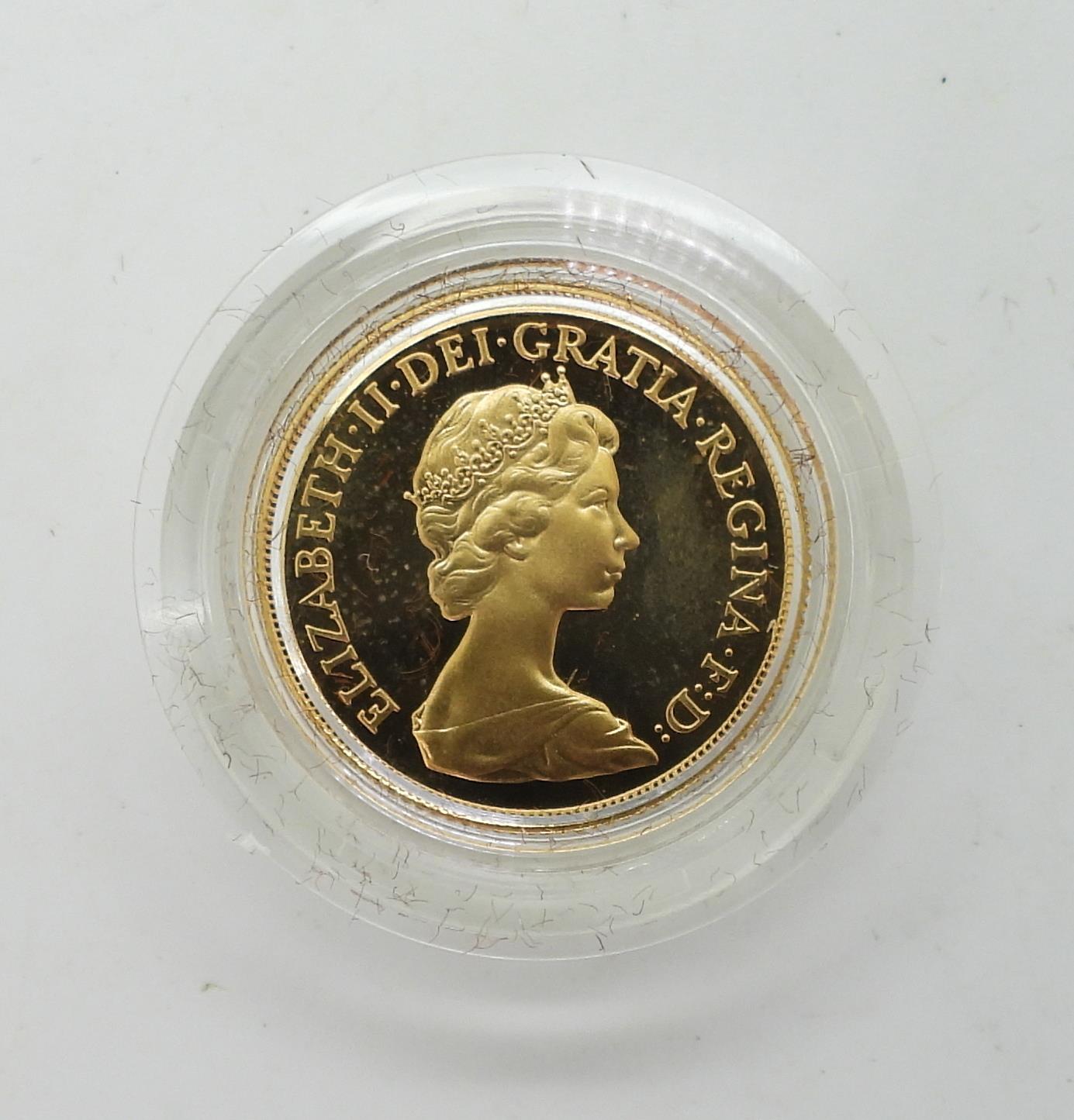 ELIZABETH II sovereign coin 1981 Obverse; second crowned portrait of HM Queen Elizabeth II right, - Image 2 of 5