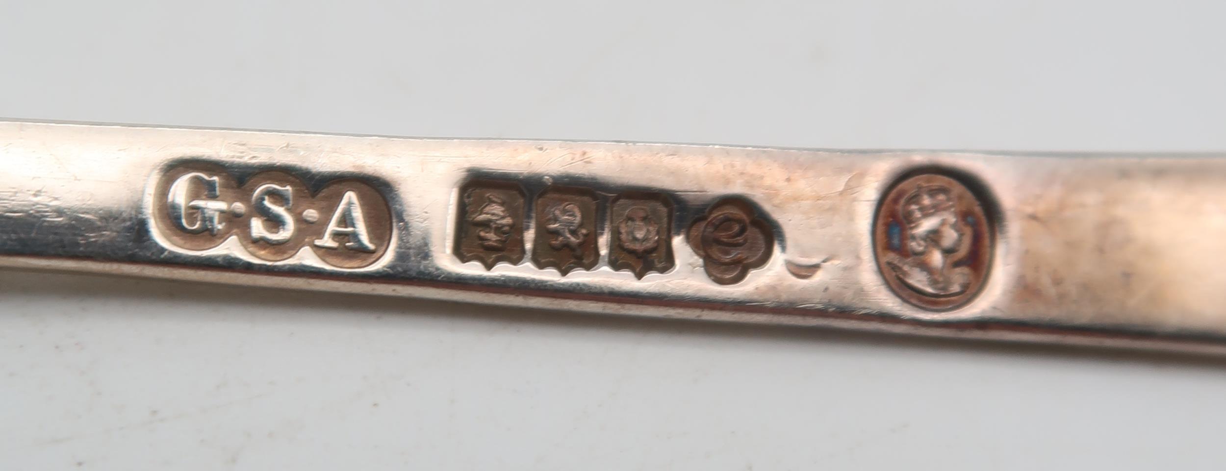 Glasgow School of Art; a cased set of six silver teaspoons, marked for G.S.A, Elizabeth II - Image 2 of 3