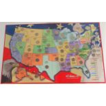 The Fifty State Quarters Collector's Map by H.G Harris & Co 1999-2008 together with Confederate