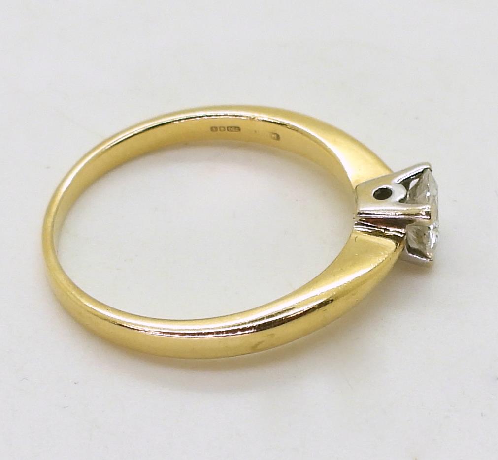 An 18ct gold diamond solitaire ring of estimated approx 0.60cts, size Q1/2, weight 3.4gms - Image 4 of 4