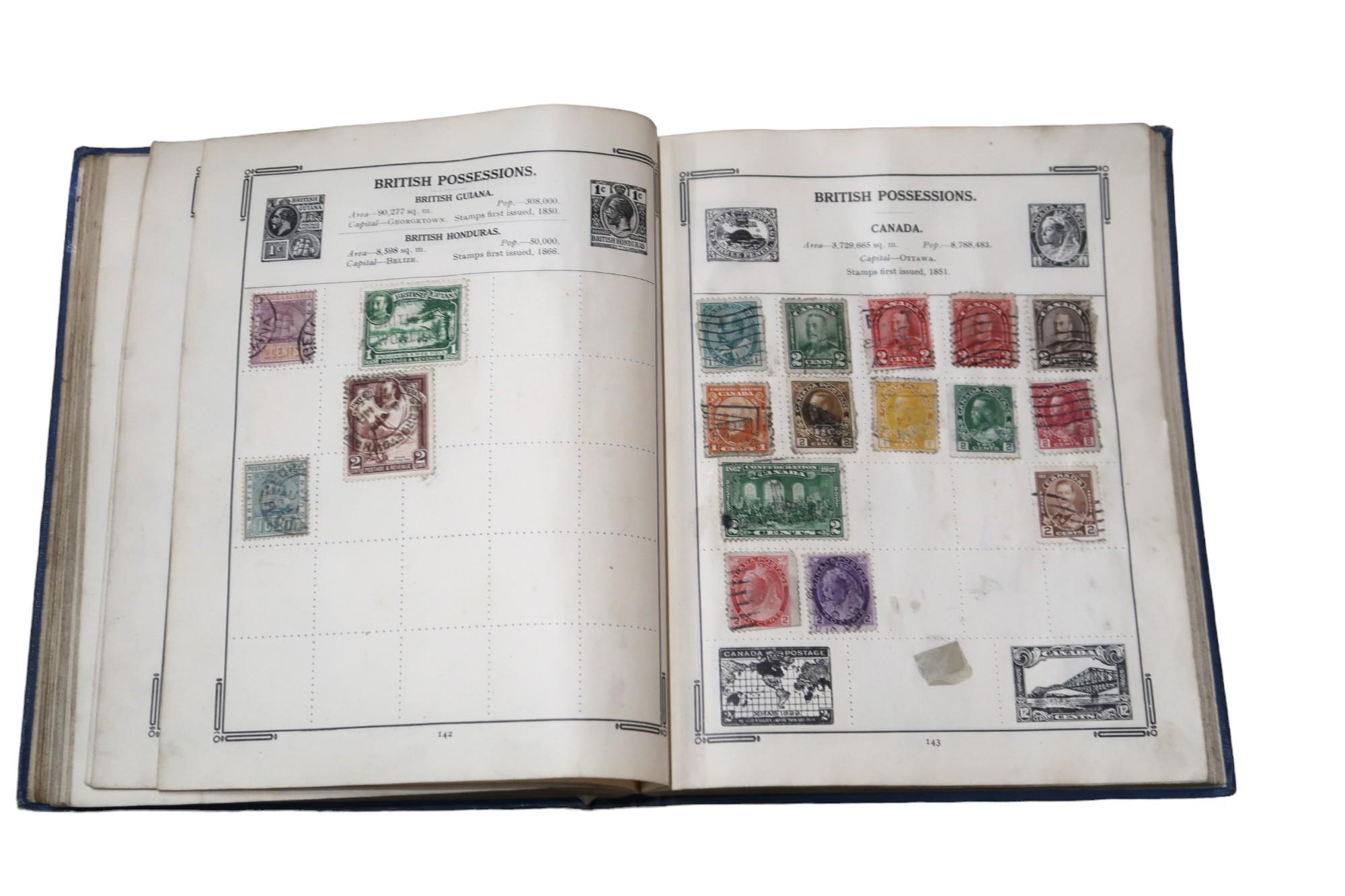 Stanley Gibbons The Improved Stamp Album to include Great Britain 1/d red, 1/d lilac, Victoria 1/ - Image 11 of 20
